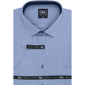 Pánská košile Košile AMJ Comfort fit s krátkým rukávem - modrá VKR1043 velikost: 41