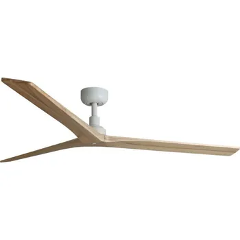 KLIM L stropní ventilátor, bílá/světlý dub DC - FARO