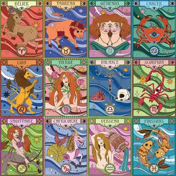 Puzzle HACHETTE Čtvercové puzzle Astrologie 1000 dílků