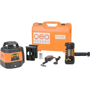 Měřící laser GeoFennel FL 105H pro vodorovnou rovinu s vysokou přesností a velkým dosahem Typ přijímače: S přijímačem FR 50