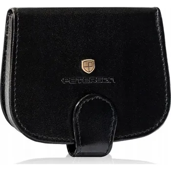 Peněženka Peterson dámská peněženka bilonka z pravé kůže, černá