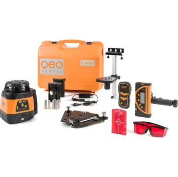 Měřící laser GeoFennel FL 245HV pro vodorovnou i svislou rovinu a sklon v osách X a Y Typ přijímače: S přijímačem FR 80-MM