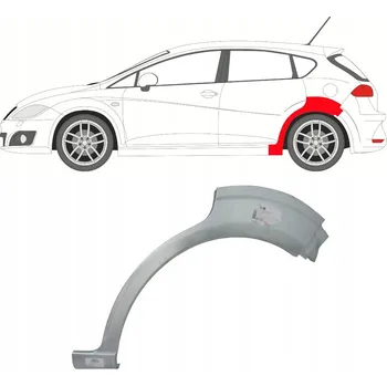 Blatník karosérie Seat LEON II 05-12 OPRAVNÝ DÍL ZADNÍHO BLATNÍKU LEVÝ