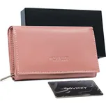 Cavaldi Růžová peněženka se zadní kapsou M218 RD-21-GCL-0849 WOODR Velikost: ONE SIZE