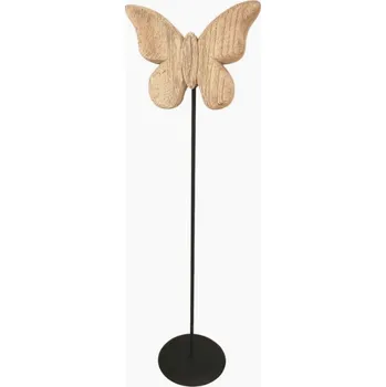 Dřevěný motýl na stojánku 54 × 18,5 × 12,5 cm