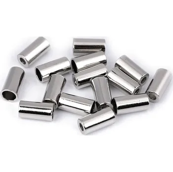 Kovová koncovka na šňůru Ø3,5 mm, Ø5,5 mm Varianta: 1 (Ø3,5 mm) nikl, Balení: 50 ks