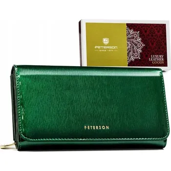 Peněženka Peterson peněženka z pravé kůže zelená - dámská