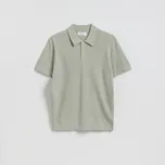 Reserved - Polo svetr s bavlnou - bledá zelená - 643HD-07X - 643HD-07X-L