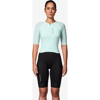 Dámský overall VAN RYSEL Dámská kombinéza na triatlon na dlouhé vzdálenosti RCR-X S MODRÁ|ZELENÁ