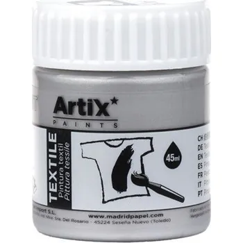 Speciální výtvarná barva Barva na textil 45ml stříbrná PP652-2