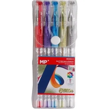 Popisovač gel glitter 5ks PE105-5
