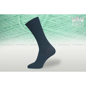 Pánské ponožky Pánské ponožky HOZA žebrované 5/2, 100% bavlna - tmavé - H013 od 49,9kč/pár Barva: tmavá modrá, Velikost: 43-46