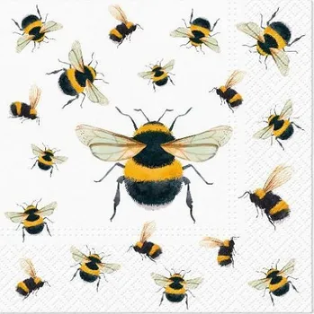 Papírový ubrousek Ubrousky PAW Dekor L (20ks) Dancing Bees