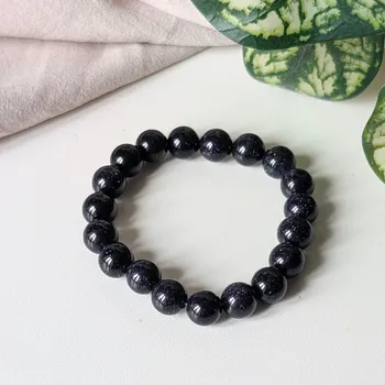 Krejčovské nůžky Annie's Knit Náramek z minerálů –⁠⁠⁠⁠⁠⁠ avanturín modrý 10 mm