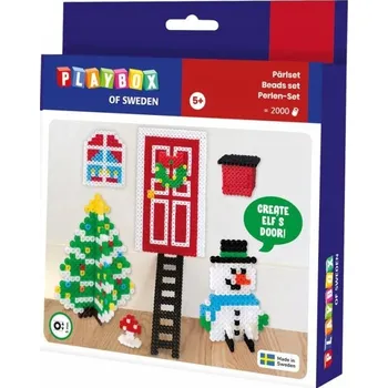 Dětské navlékací korálky PLAYBOX Zažehlovací korálky Sada Vánoce 2000ks