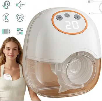 Odsávačka mléka Elektrická odsávačka mateřského mléka růžová 240 ml s regulací síly sání