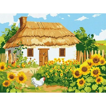 Obraz Malování podle čísel - Rodinný dům 30x40 cm