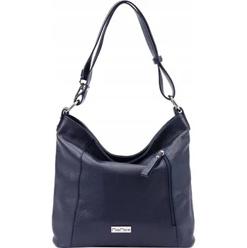 Kabelka MiaMore shopper kabelka z pravé kůže modrá