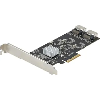 StarTech.com 8 Port SATA PCIe Card, PCI Express 6Gbps SATA Expansion Card with 4 Host Controllers, SATA PCIe Controller Card, PCI-e x4 Gen 2 to SATA III Adapter Card, Drive Cables Incl. - Windows/macOS/Linux (8P6G-PCIE-SATA-CARD) - řadič úložiště - SATA 6