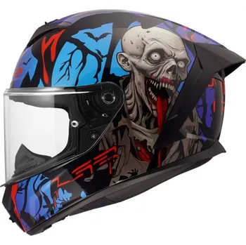 Helma na motorku Integrální helma na motorku LS2 FF820 Rapid III Zombie II lesklá černo-červeno-modrá