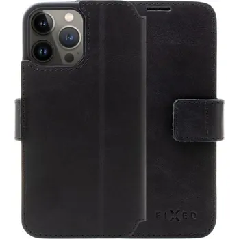 Pouzdro na mobilní telefon FIXED ProFit kožené flipové pouzdro pro iPhone 13 Pro Max - černé