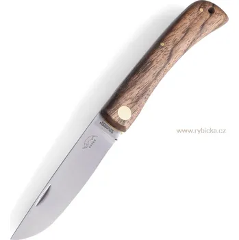 Pracovní nůž Nůž selský malý 141 ořech Carbon OTTER 1840 Solingen (Hippekniep Wurzelwalnuss klein 141. Artikel-Nr.:141_WNB Čepel uhlíková ocel. Střenky ořechové dřevo.)