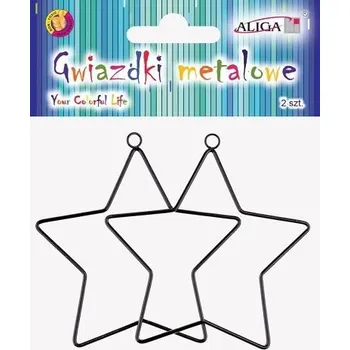 Vánoce Dekorace Hvězdičky kovové 8 cm 2 ks