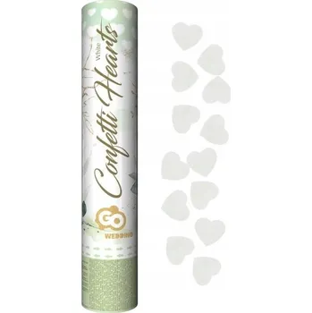 Konfeta Konfety Vystřelovací 30x5 Bílá Srdce