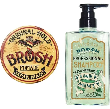 Dalekohled Výhodná sada na vlasy BROSH pomáda Original 120 ml + šampon Funky minty 400 ml