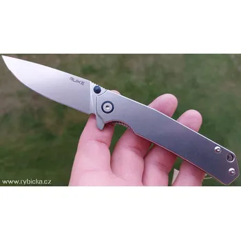 kapesní nůž Zavírací nůž RUIKE P801SF stříbrná Stonewashed varianta (Zavírací kapesní nůž s klipem a čepelí pohybující se s pomocí kuličkových ložisek. Na přání značení čepele laserem.)