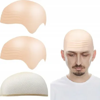 Karnevalový kostým KOSTÝM PŘEVLEK PLEŠATÁ HLAVA PLEŠATÁ PARUKA LATEXOVÁ ČEPICE NA HALLOWEENSKÝ PLES