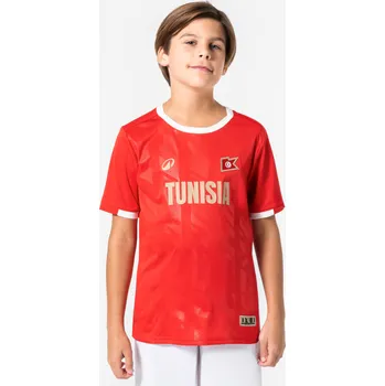 Fotbal KIPSTA Dětský fotbalový dres Tunisko 12 LET ČERVENÁ