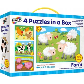 Puzzle Galt Puzzle 30 dílků Puzzle 4, 6, 8, 12 FARM