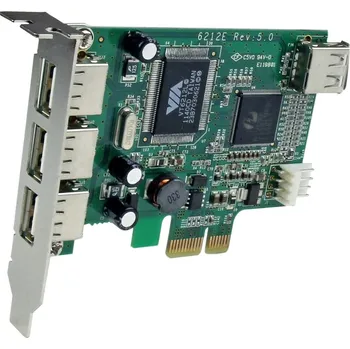 StarTech.com 4 Port PCI Express Low Profile High Speed USB Card - PCIe USB 2.0 Card - PCI-E USB 2.0 Card (PEXUSB4DP) - USB adaptér - PCIe - 4 porty