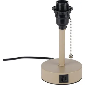 Lampička Brilagi - Stolní lampa s USB portem TABLON 1xE27/25W/230V béžová