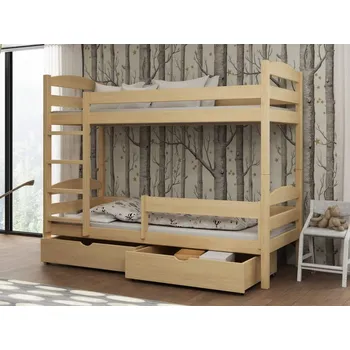 Dětská postel Dětská patrová postel Kajtek Barva dřeva: Borovice přírodní, 80x180