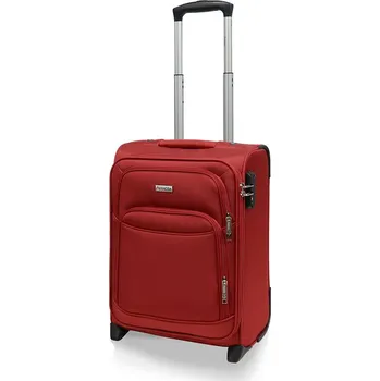 AVANCEA Textilní cestovní kufr A1011-1 Red 2W červený S 47x35x23 cm