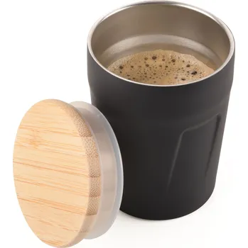 Termohrnek Troika Termohrnek na teplé nápoje Bamboo Espresso Doppio, černý