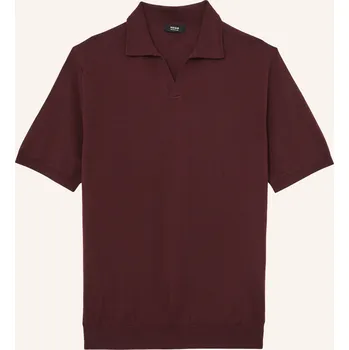 Pánská košile Reiss Pánské Pletené Polo Tričko Duchie Z Merino Vlny, tmavě...