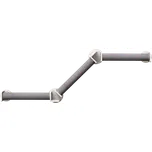 Set Trixie na stěnu 3 díly bílá/šedá 195x78cm