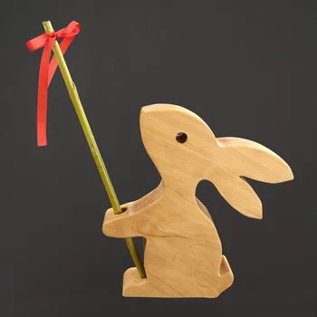 Velikonoční dekorace AMADEA Dřevěná dekorace zajíce masivní dřevo, 15 cm