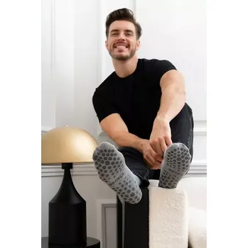 Pánské oblečení Pánské ponožky art.088 ABS - Steven tmavě šedá 44-46