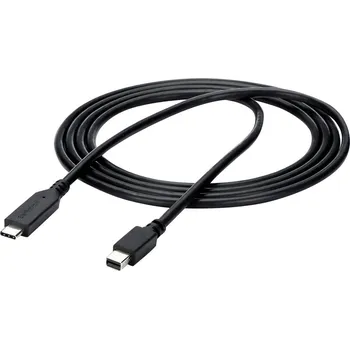 Kabel do PC StarTech.com 6ft / 2m USB-C to Mini DisplayPort Cable - 4K 60Hz - Black - USB 3.1 Type C to mDP Adapter (CDP2MDPMM6B) - kabel video adaptéru - USB-C do Mini DisplayPort - 1.8 m