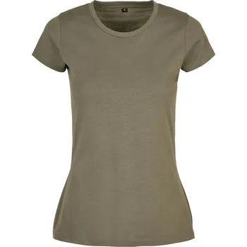 Dámské tričko Build Your Brand Dámské tričko s krátkým rukávem Quinpot olivová M