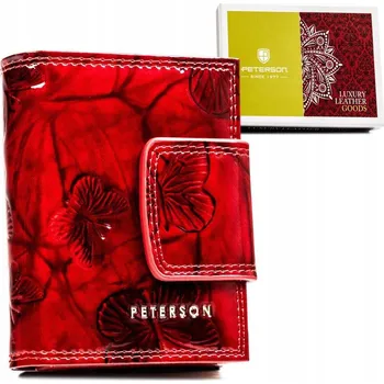 Peněženka Peterson červená peněženka s motýlky Y559 [DH] PTN 42329-BF Velikost: ONE SIZE