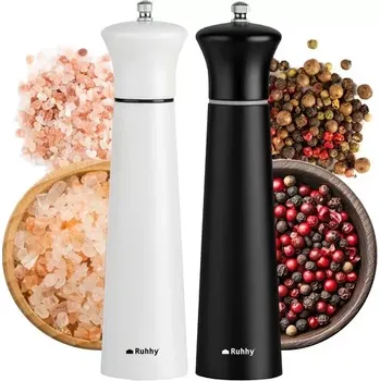 Stolování Ruční mlýnky na koření 2 kusy - Black and White