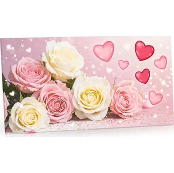 Čokoláda Hořká čokoláda 60% Růže se srdíčky 100g