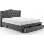 Postel Aspen II 160 × 200 cm, šedá