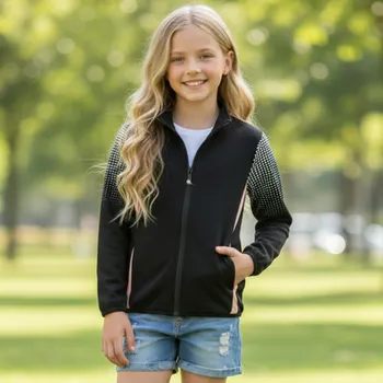 Dívčí oblečení DÍVČÍ MIKINA černá Kugo SM3661