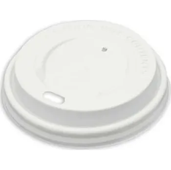 Jednorázové nádobí víčko na kelímek papírový 90 mm, PS - bílé (100 ks/balení)